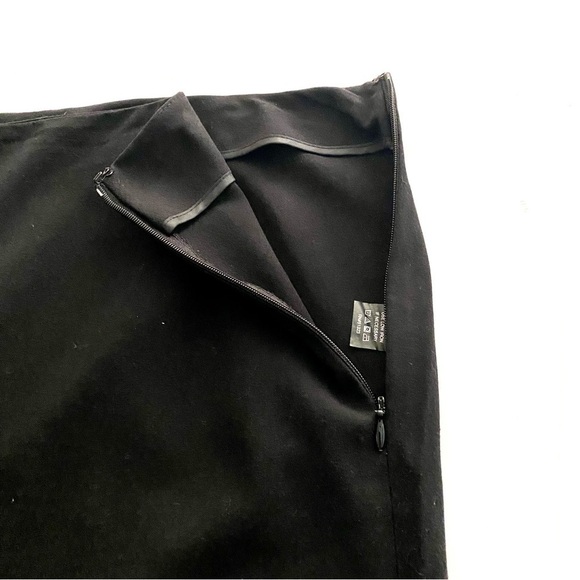 Black Pants Sz 8 Flat Front Tapered Leg Dress Career Business Casual Work - Picture 5 of 11